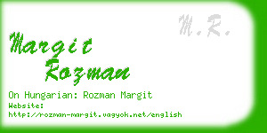 margit rozman business card